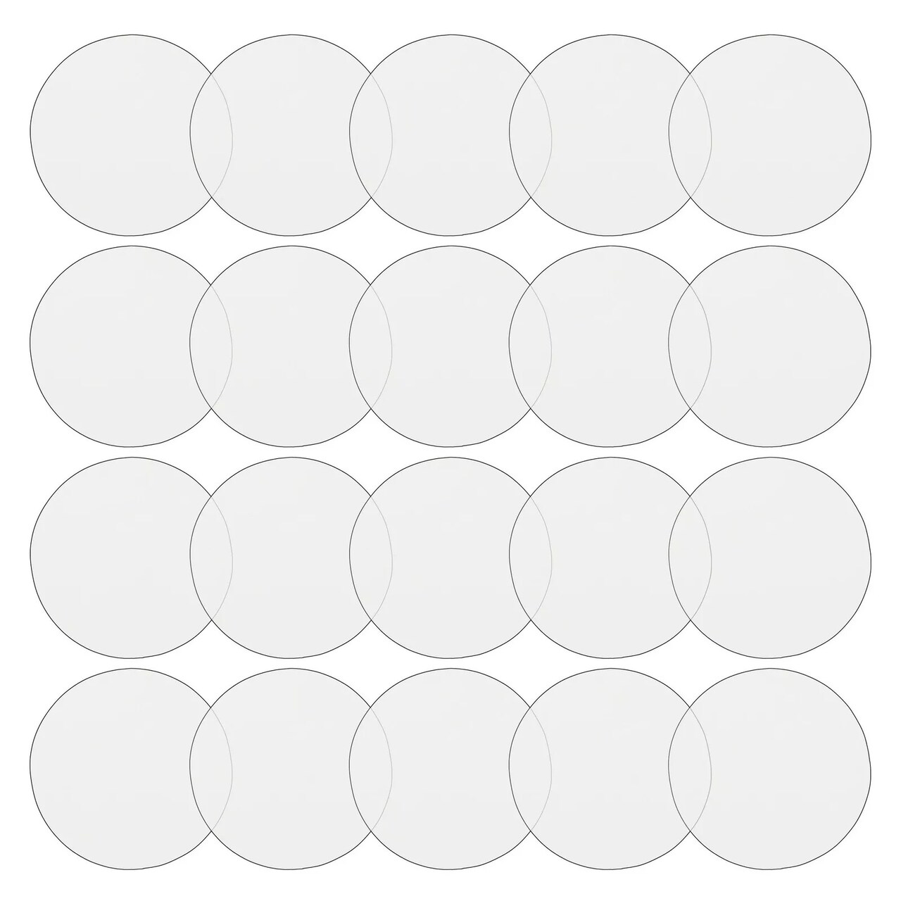 20x Clear Acrylic Round Disc Flat Ornament Blanks for DIY Crafts 1.5"
